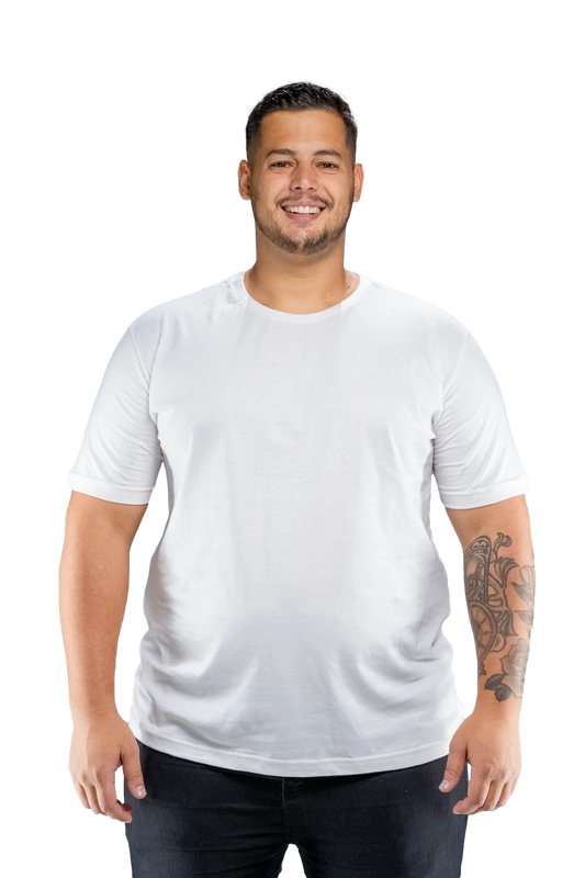 Camiseta Algodão Plus Size Personalizada Premium Masculina