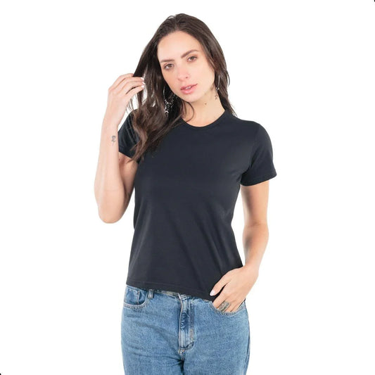 Camiseta Baby Look Algodão Personalizada Feminina Premium - Studio Silk Flow